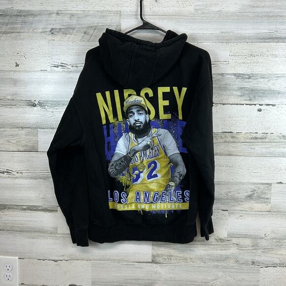 Nipsey Hussle #2 And Motivate Los Angeles Hoodie Size Medium Distressed *FLAWED - Picture 3 of 7